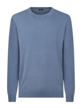 Pull girocollo in filato Sport Wool - Ashley Blue