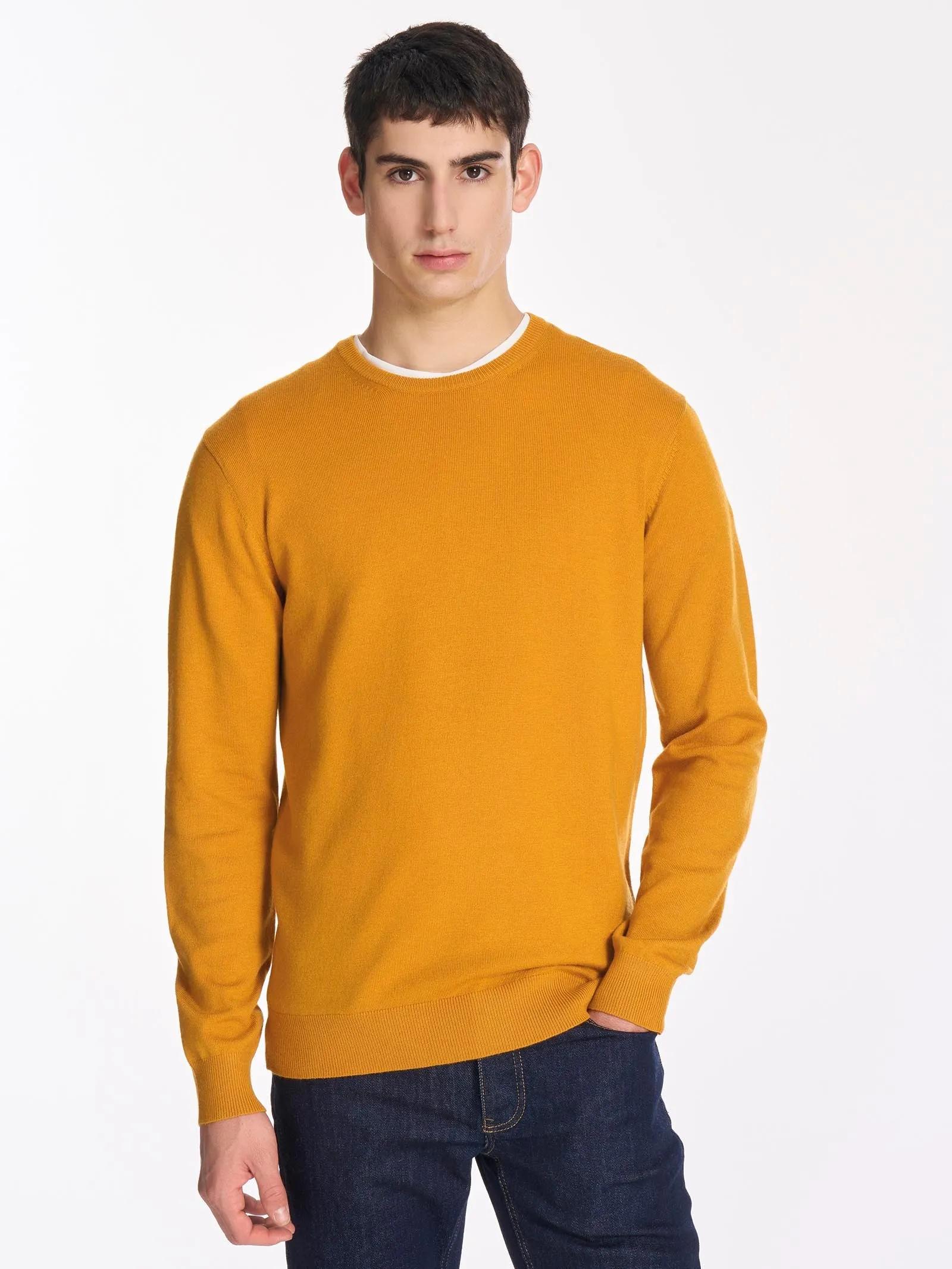 Pull girocollo in filato Sport Wool - Navy