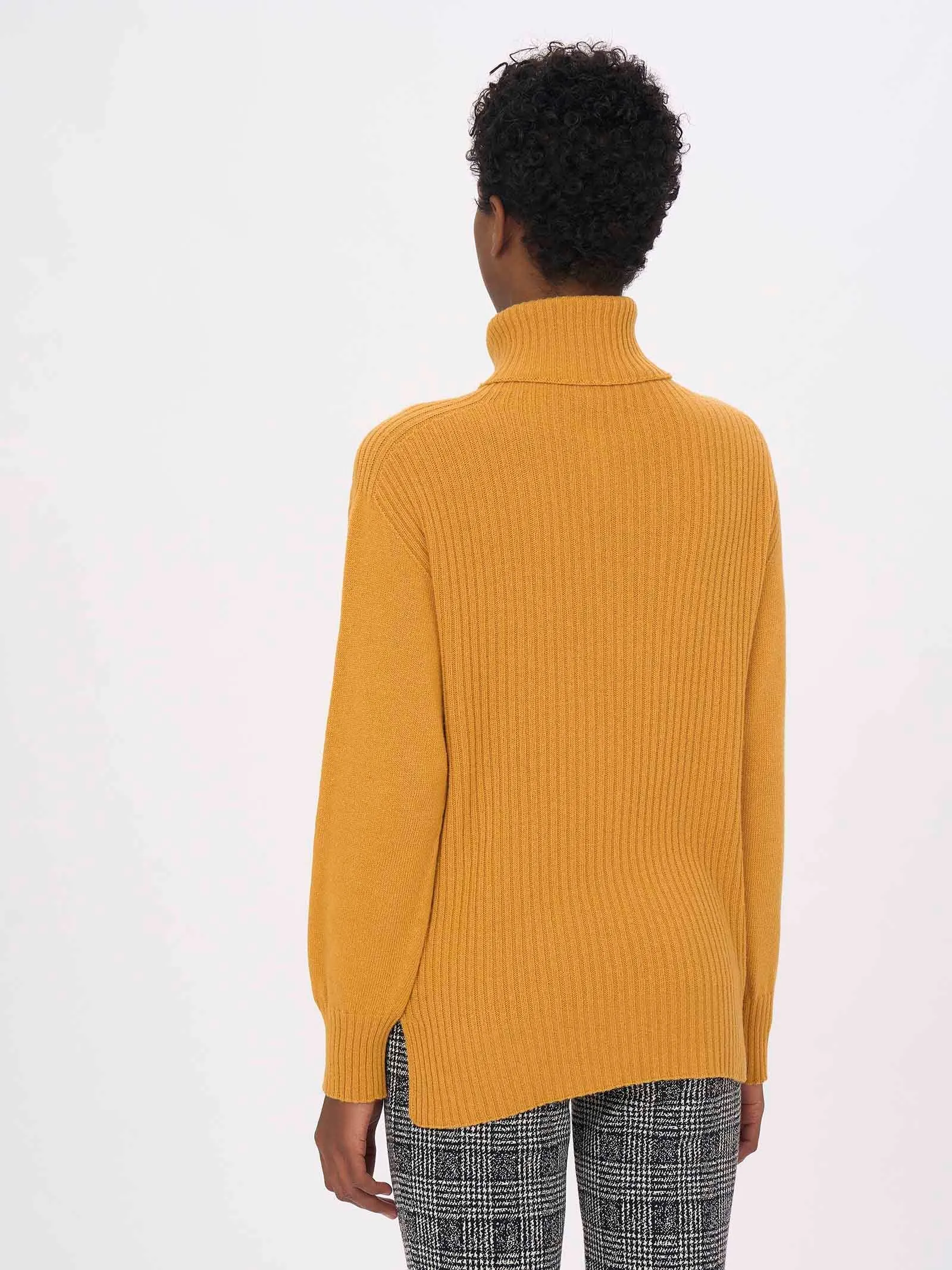 Pullover con collo roulè in Cashmere Blend - Narcissus