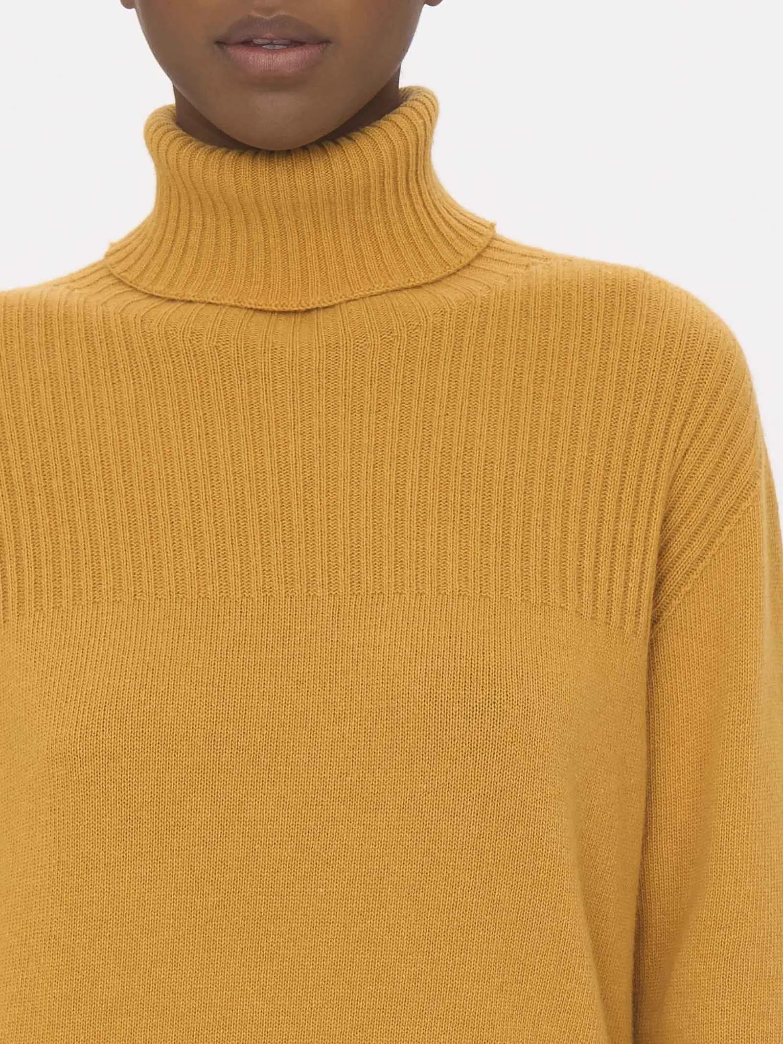 Pullover con collo roulè in Cashmere Blend - Narcissus