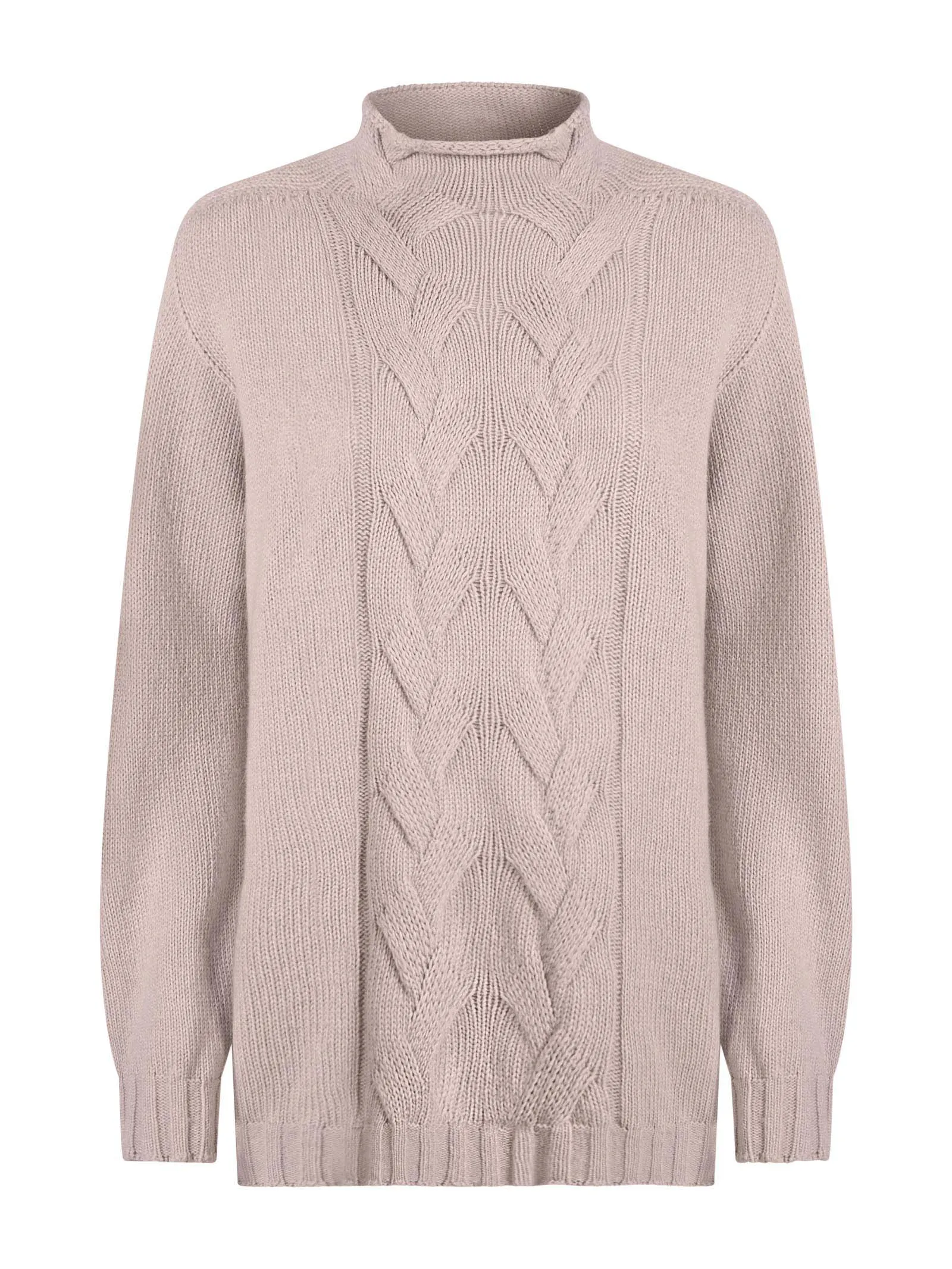 Pullover con collo vulcano in Cashmere Blend - Peach Whip