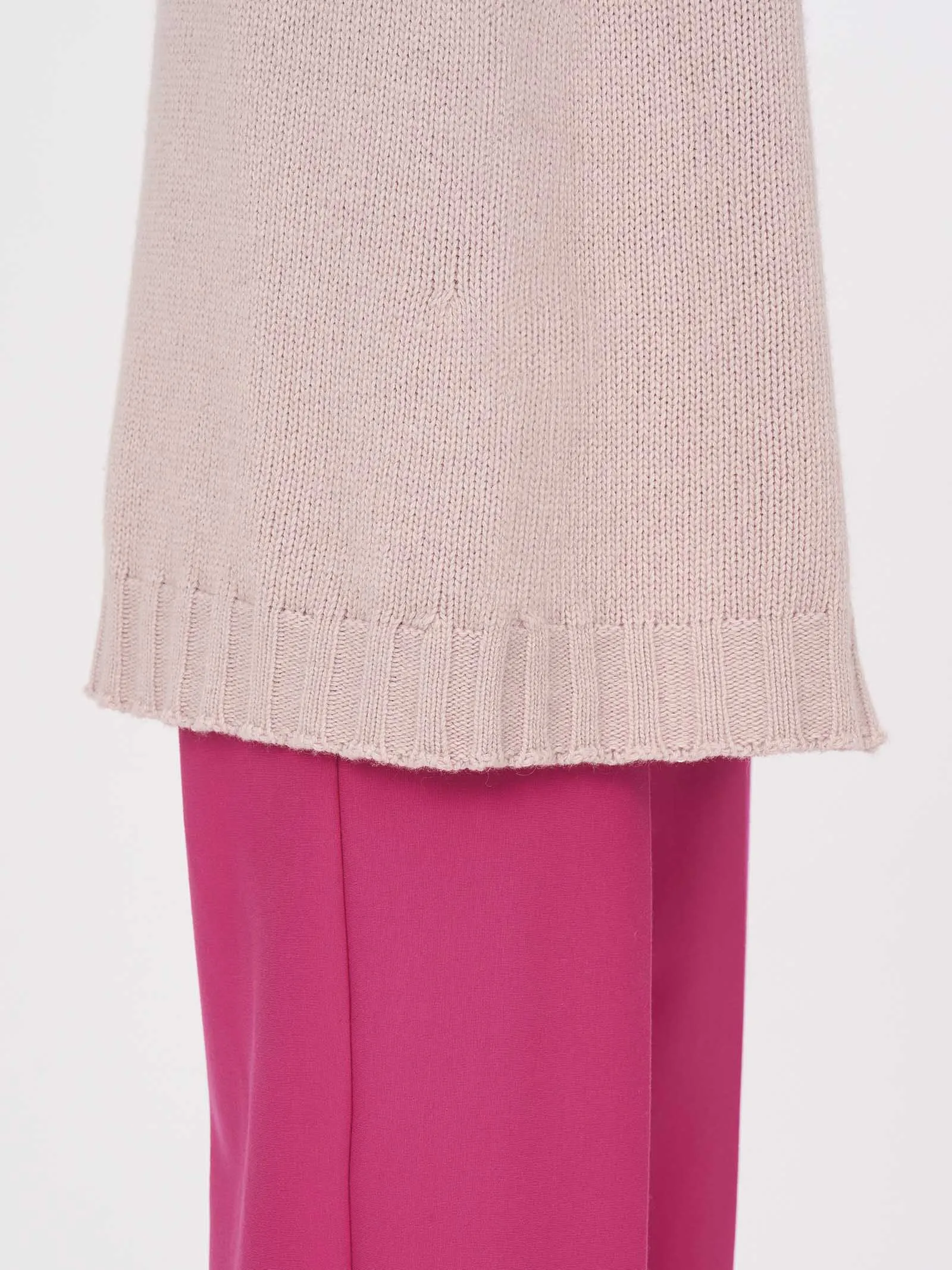 Pullover con collo vulcano in Cashmere Blend - Peach Whip