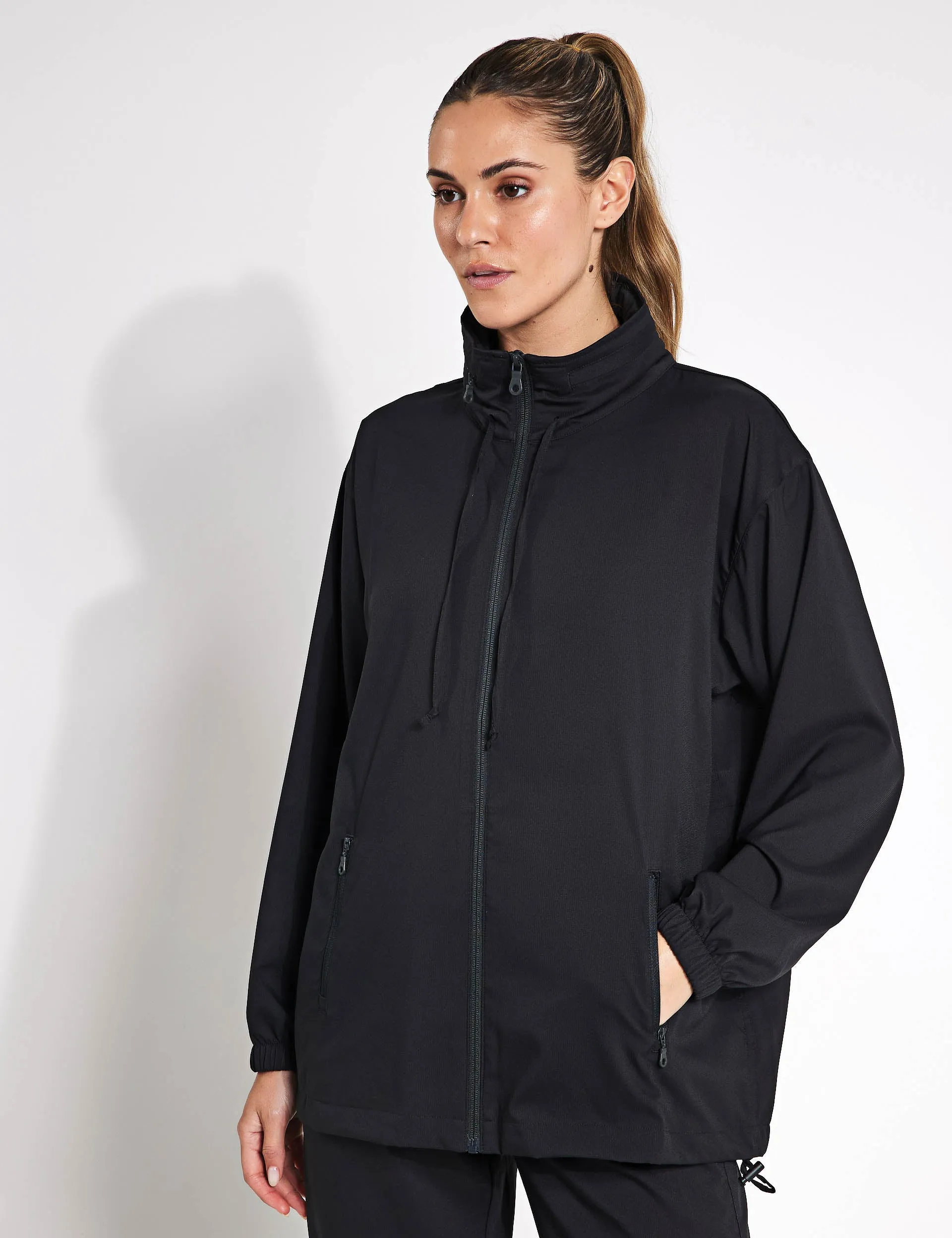 Sideline Full-Zip Windbreaker - Black