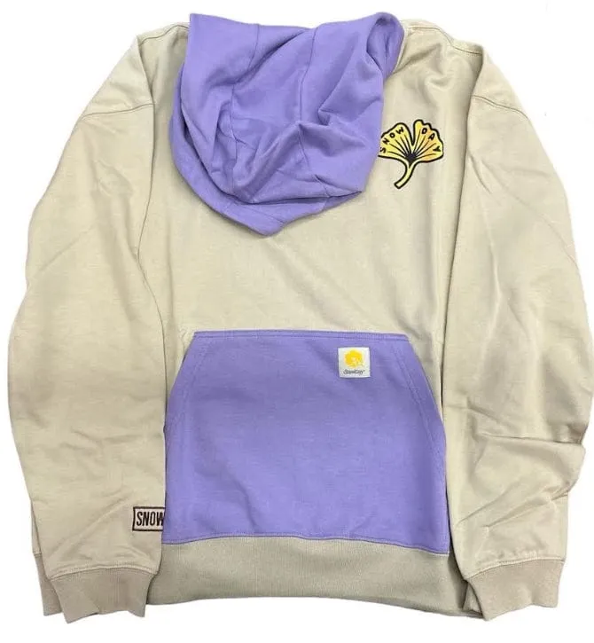 Snow Day Two Tone Pullover Hoodie - Purple/White