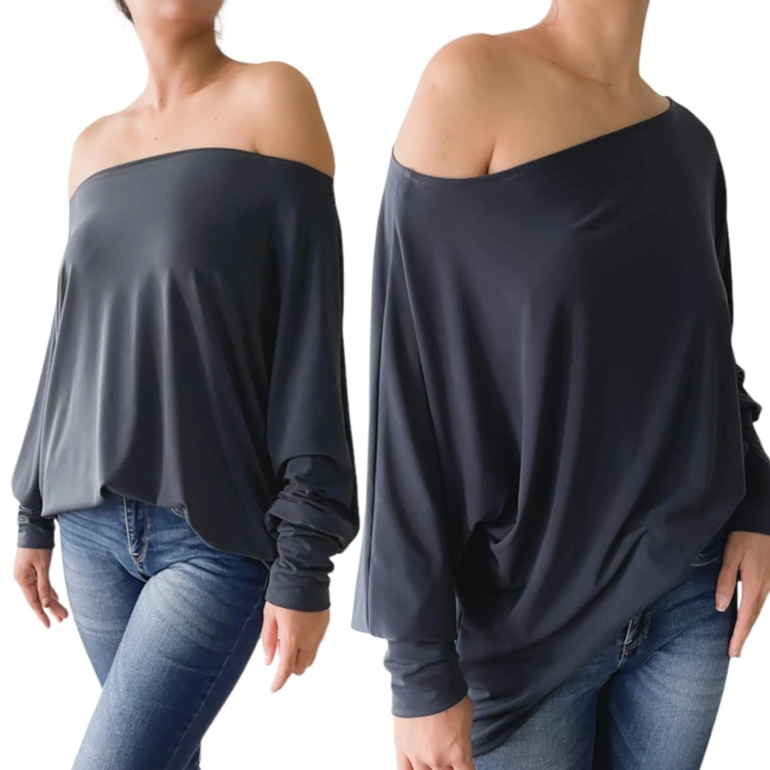 SOLANA Multiway Dolman Sleeves Pullover Top