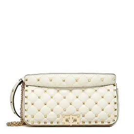 Spike Baguette Bag, Ivory