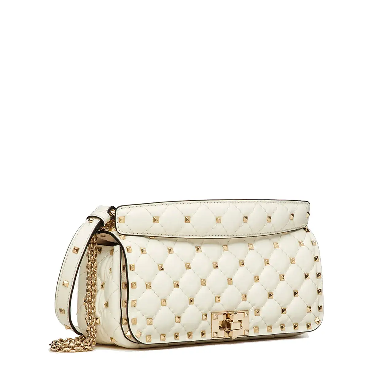 Spike Baguette Bag, Ivory