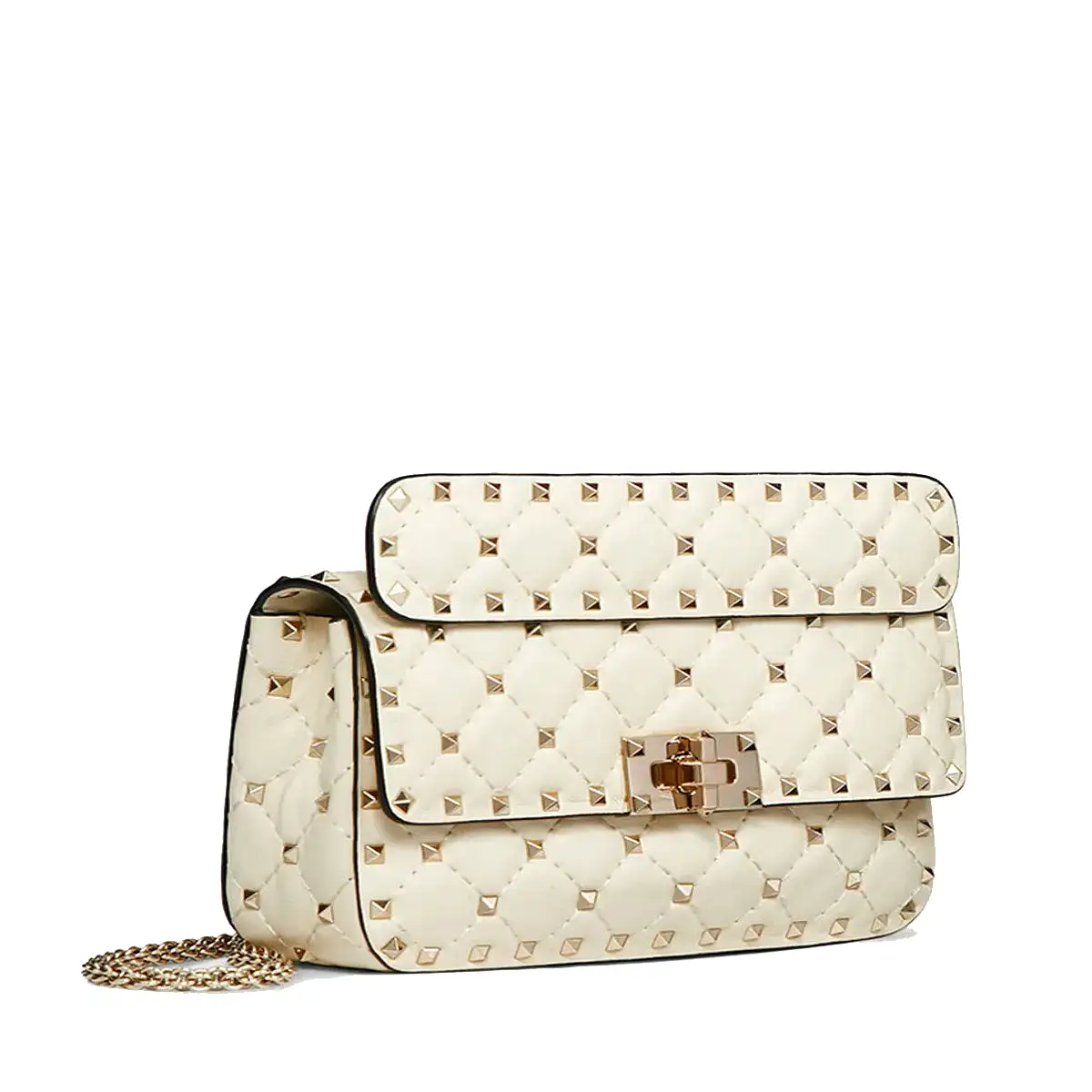 Spike Shoulder Bag Small, Ivory