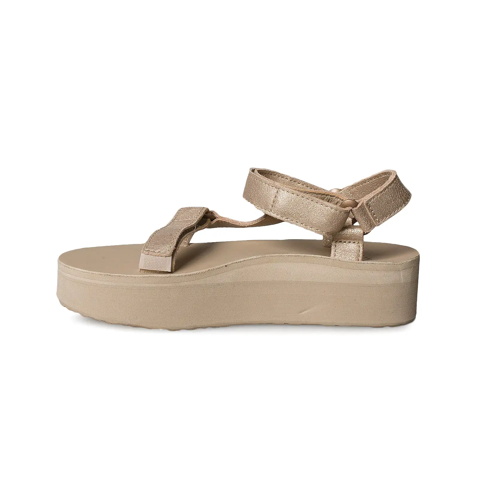 Teva Flatform Universal Leather Champagne Sandals - Women's