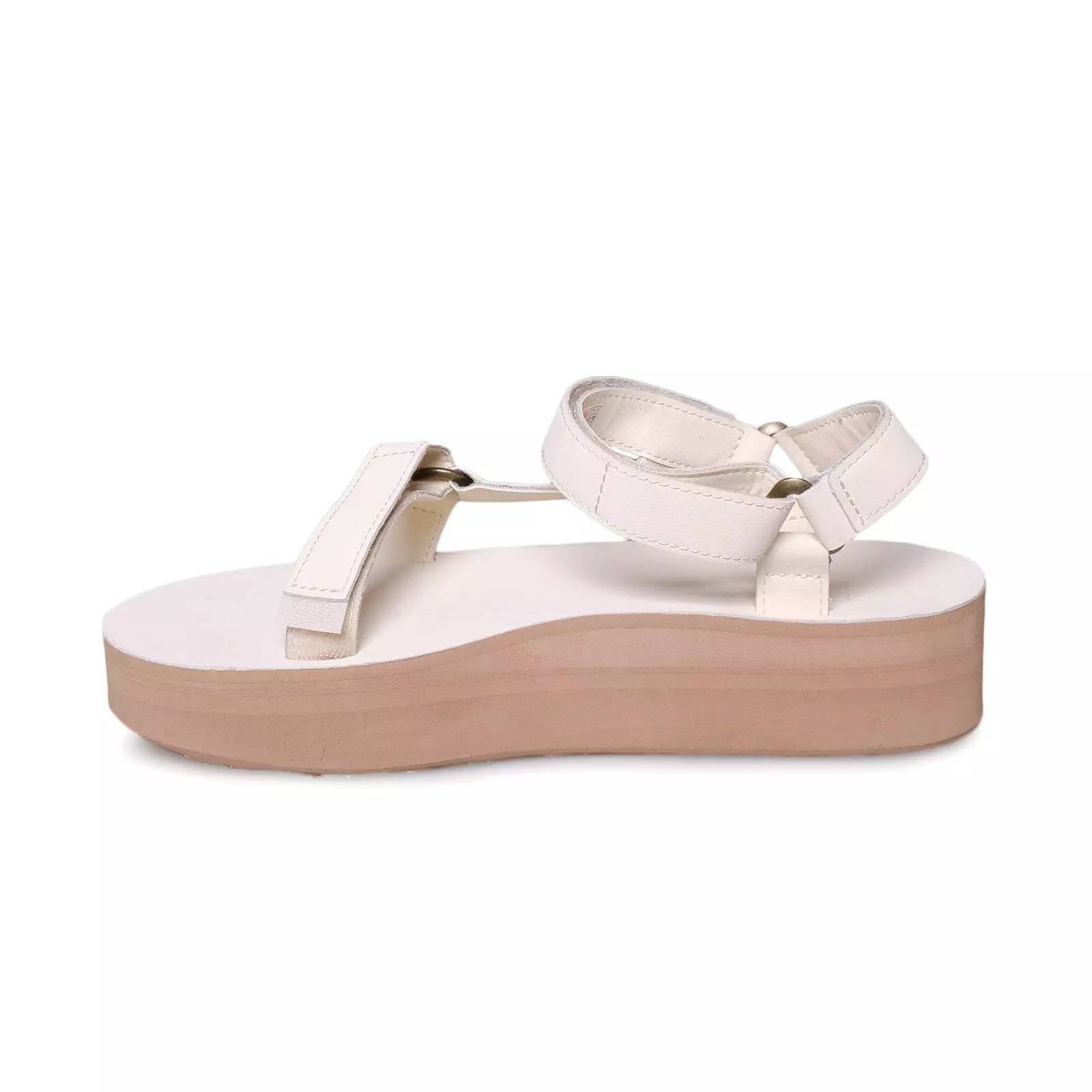 Teva Flatform Universal Up Leather White Swan Sandals - Women's