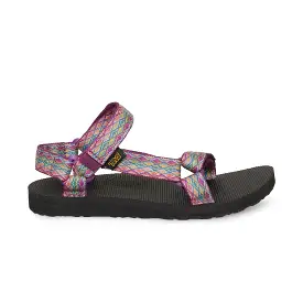 Teva Original Universal Miramar Fade Dark Purple Multi Sandals - Women's