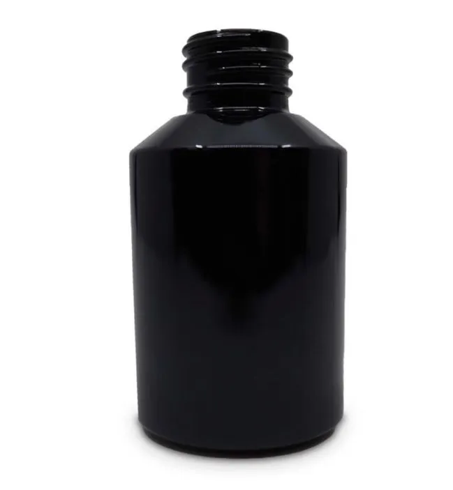 Thick black glass serum bottle with dropper 60ml