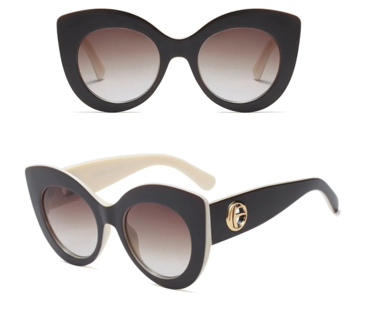 Thick Frame Cateye Sunglasses