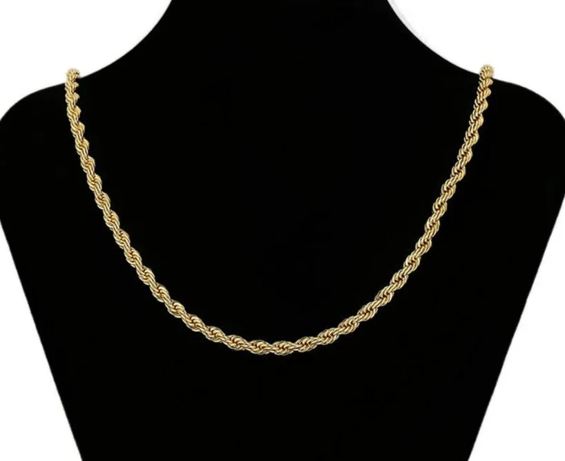 Thick Gold Rope Chain Necklace