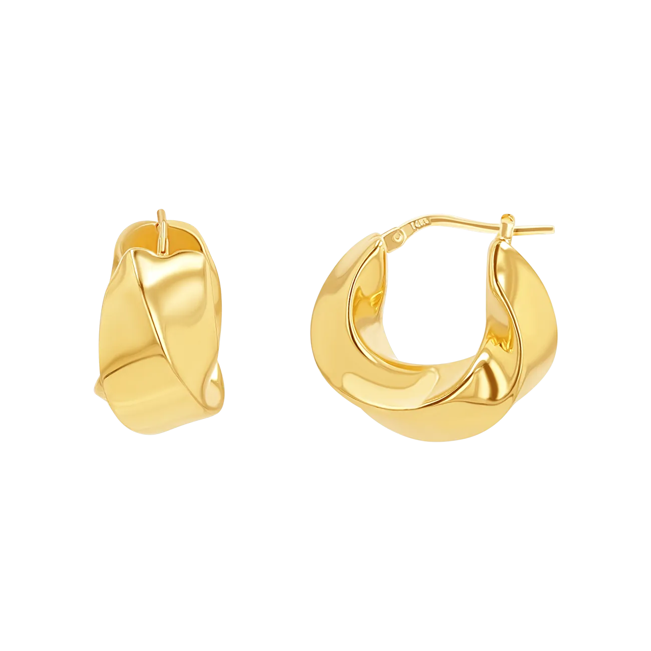 Thick Twist Hoop Earrings