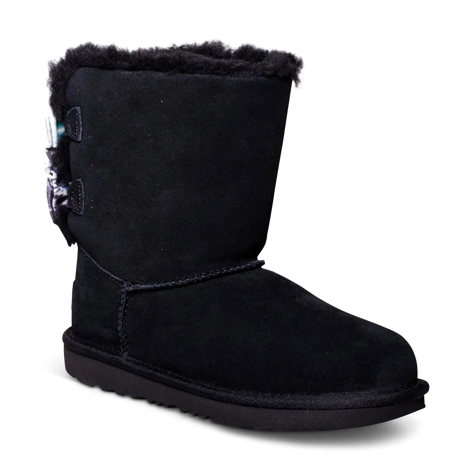 UGG Bailey Bow II Tie Dye Black Boots - Youth