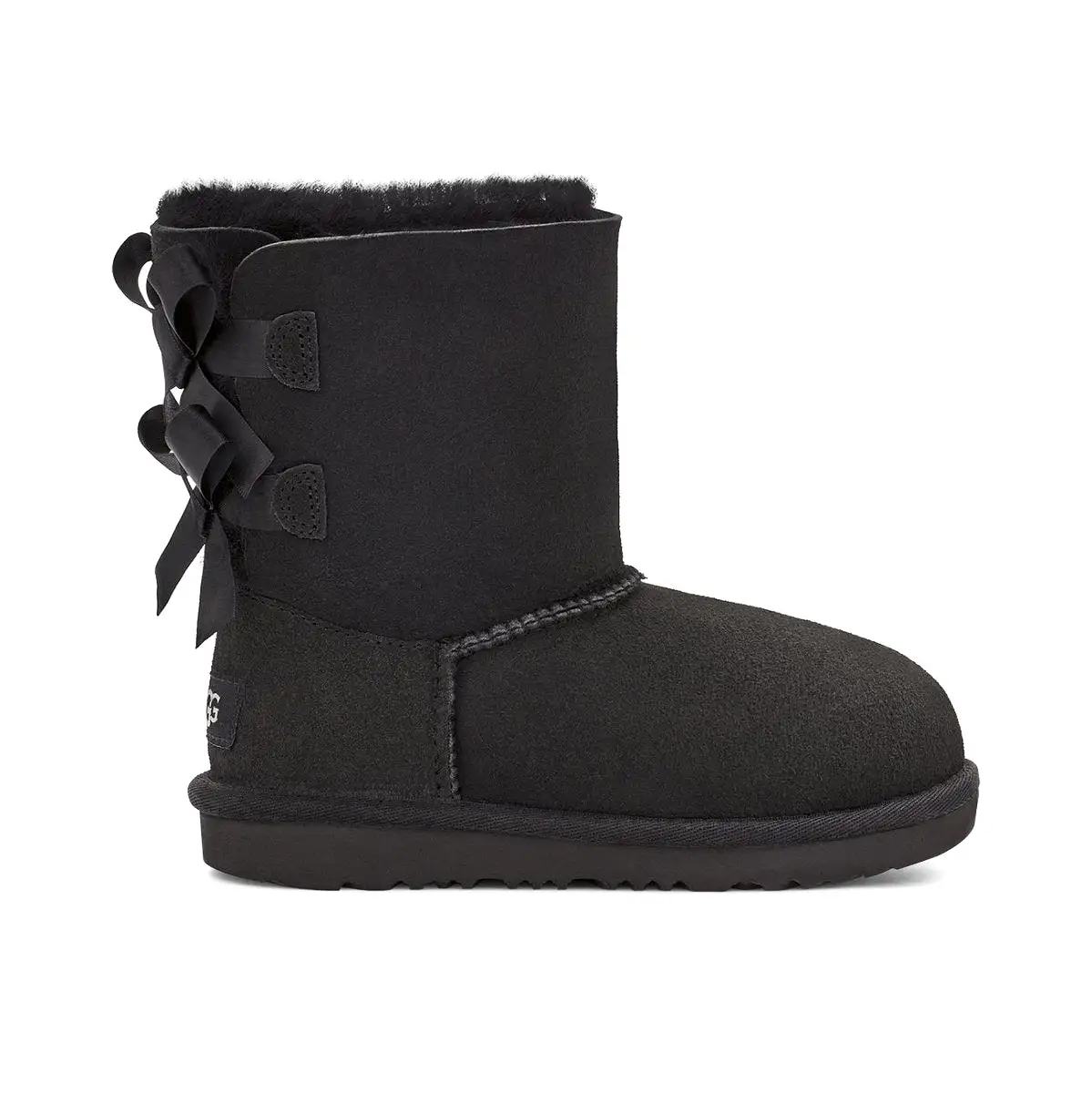 UGG Girl's Bailey Bow II Black (Sizes 5-6)