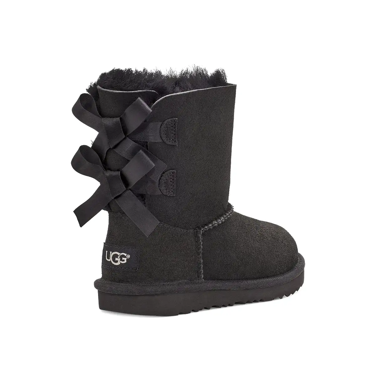 UGG Girl's Bailey Bow II Black (Sizes 5-6)