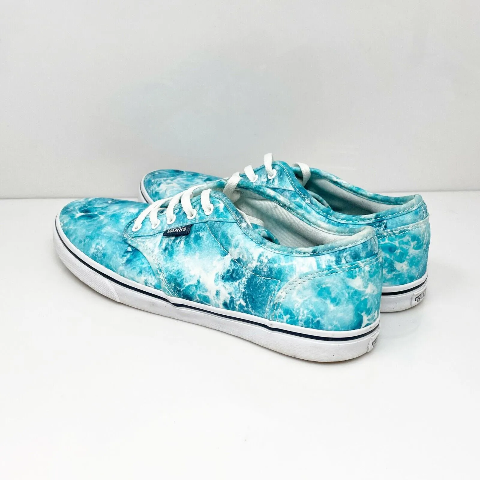 Vans Womens Off The Wall 721356 Blue Casual Shoes Sneakers Size 7.5