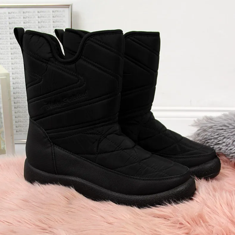 Women's black waterproof snow boots NEWS