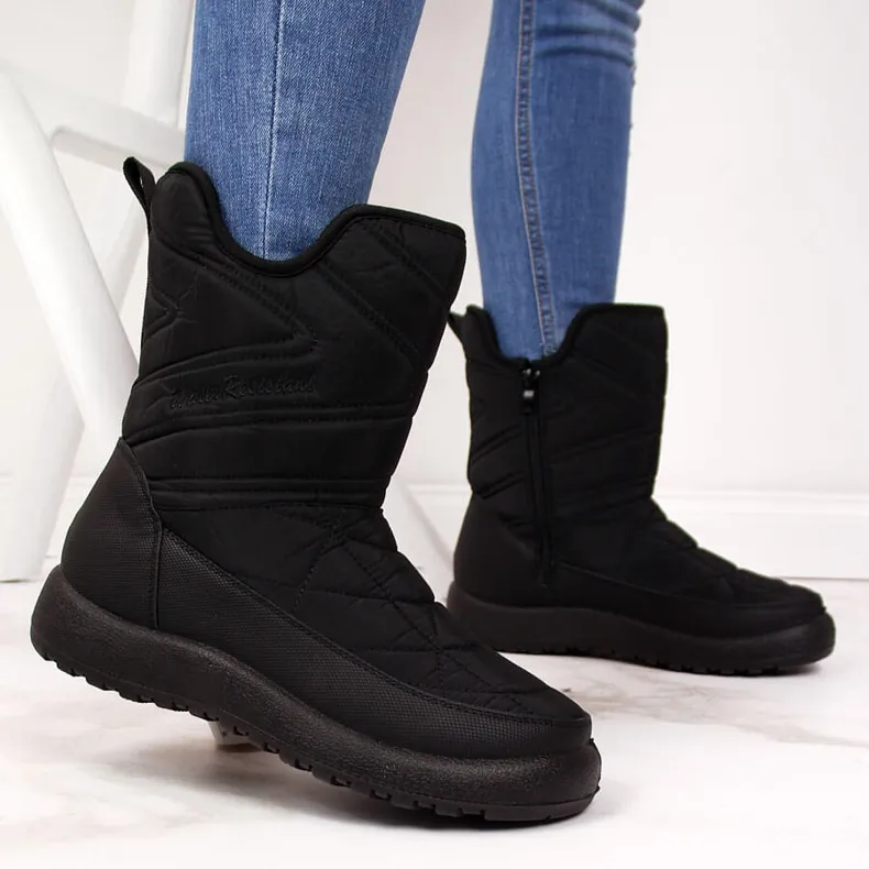 Women's black waterproof snow boots NEWS