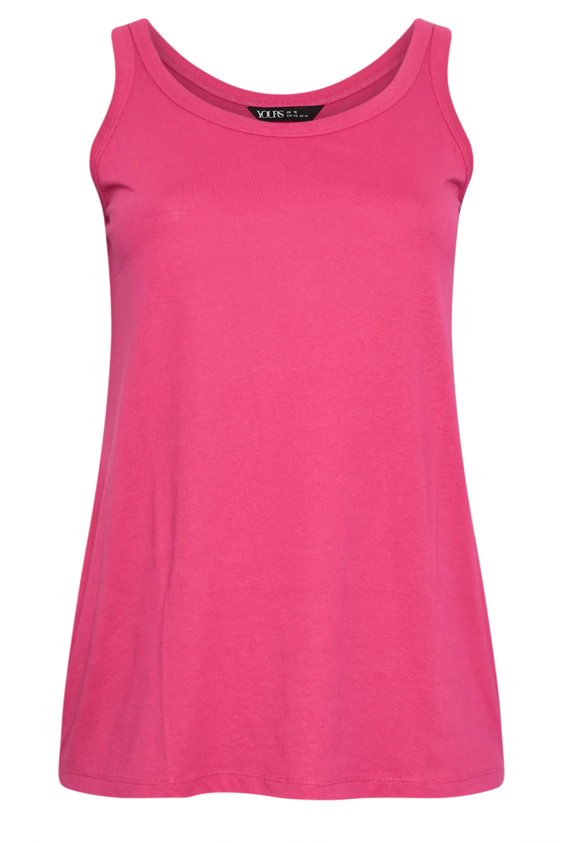 YOURS Curve Pink Cotton Blend Vest Top