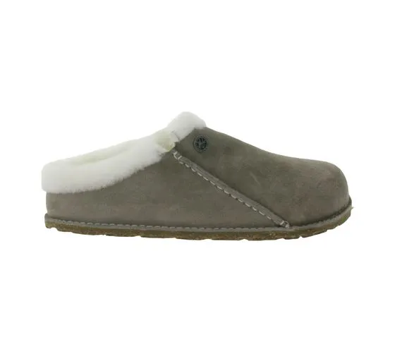 Zapatillas unisex BIRKENSTOCK Zermatt de piel auténtica con forro de piel Made in Germany ancho normal 1023099 gris